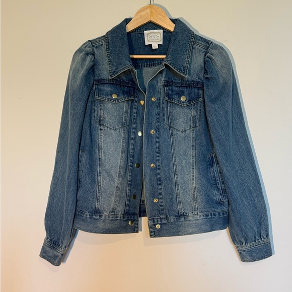STS Sail to Sable Puff Sleeve Denim Jacket – Size S - Picture 3 of 6